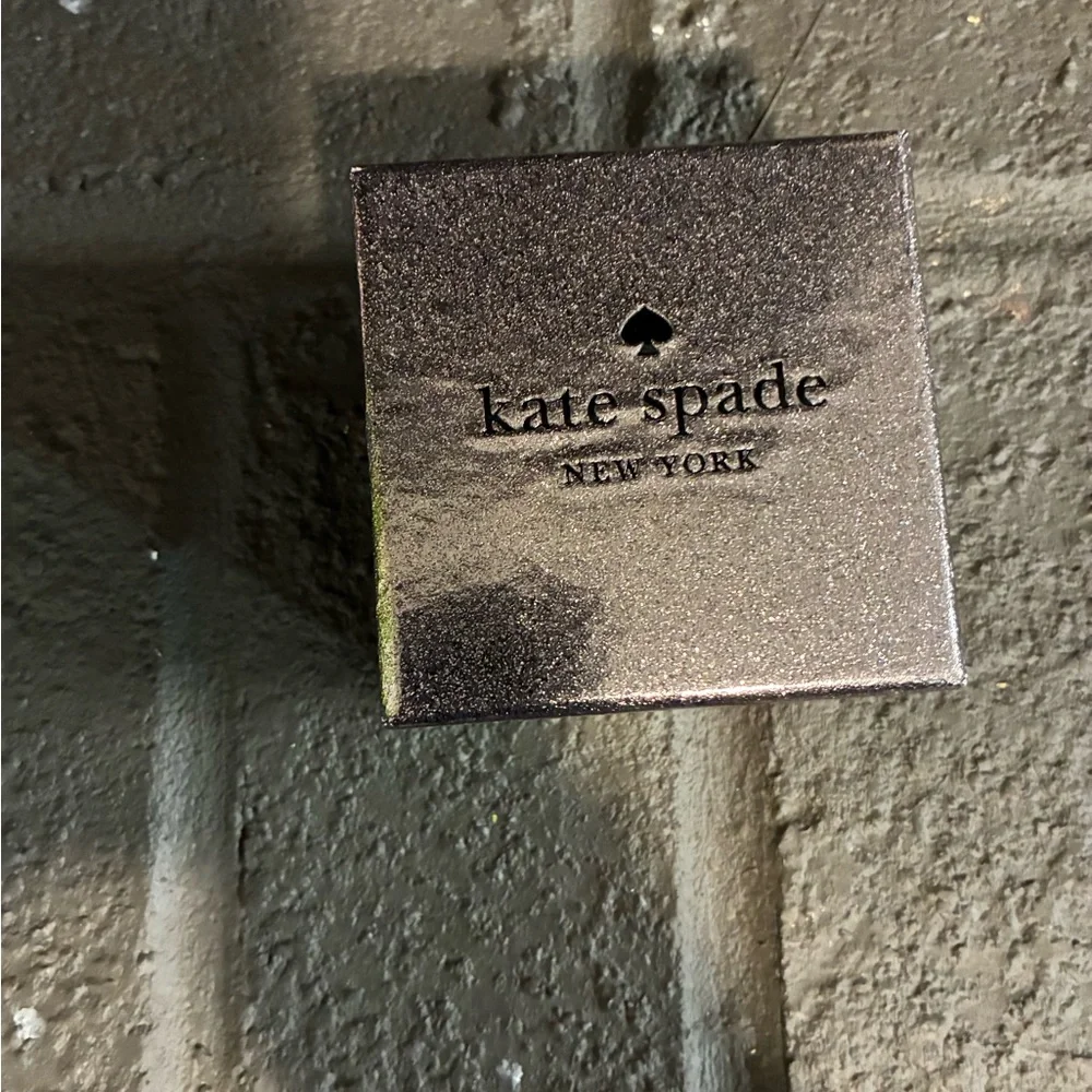 kate spade metallic glitter jewelry box in black and silver - Picture 2 of 2